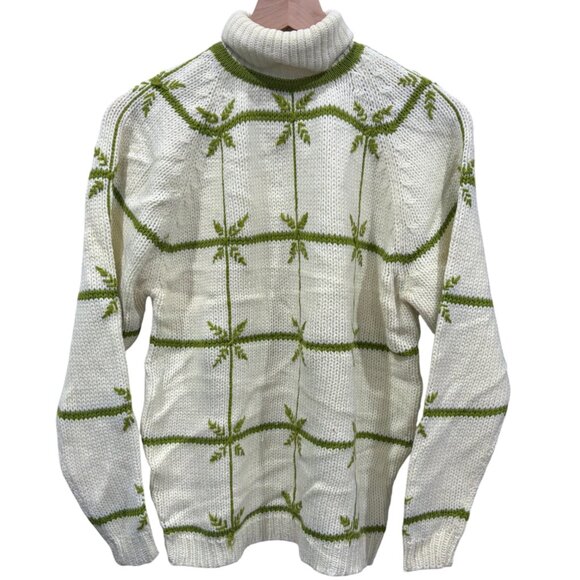 Vintage Carol Brent 1960’s Grandma Mock Neck Snowflake Ski Sweater - Picture 2 of 4